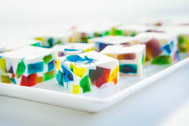 Image result for jello cubed dessert