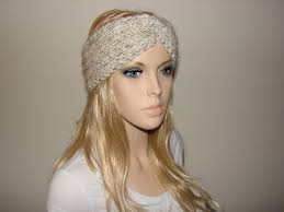 Knit Headband, Oatmeal Natural Cream Knit Turban Headband, Knit Twisted  Headband, Wrap Winter Woman Fashion, Ski Ear Warmer Very Soft