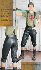 Zimmermannshose Schwarzes Leder Kurze Hose Leder Hosen Trachten Lederhose