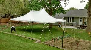 There is still plenty of time to celebrate! Backyard Party With A 20 X 30 Rope And Pole Tent In Iowa City Ia