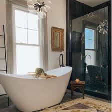 Contemporary master bathroom with black and wood accents. 7 Master Bathroom Decor Ideas From A Luxury Interior Designer Br Third And Windsor Interior Design