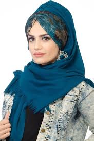 Aise Tesettur Petrol Mavi Hazir Sal Modelleri 1 Fashion Hijab Fashion Hijab