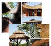 Amazon.com : Simulation thatched tile roof thatched pavilion ...