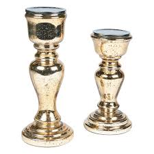 Maybe you would like to learn more about one of these? Elegant Gold Color Mercury Glass Pillar Candle Holders 2 Pc Set Holds 3 Dia 747090421970 Ebay