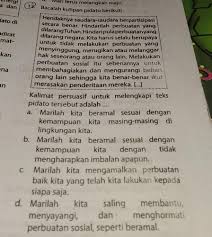 Kalimat persuasif adalah kalimat yang bersifat ajakan atau membujuk. Kalimat Persuasif Untuk Melengkapi Teks Pidato Diatas Adalah Brainly Co Id