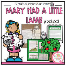 mary had a little lamb 2 crafts plus pocket chart cards