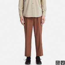 Men U Wide Fit Pleated Tapered Chino Brown Chino Trousers Mens Chino Trousers Chino