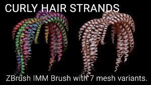 Artstation Curly Hair Strands Brushes Curly Hair Styles Curly Hair