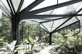 Ida S Greenhouse Botanical Garden Grueningen Is A Parametrically Designed Artificial Forest In Switzerland Greenhouse Landscape Architecture Shade Structure