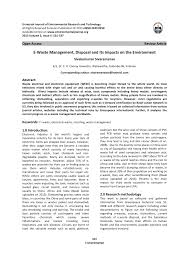 Environmental health sector in ghana. Pdf E Waste Management Disposal And Its Impacts On The Environment