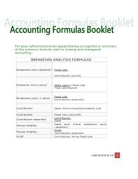 Accounting Formulas Chart Of Accounts Dr Cr Rule