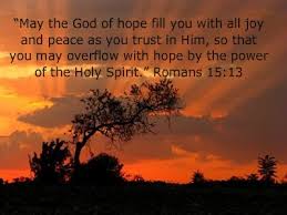 Image result for images hope by the power of the Holy Spirit
