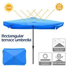 This great patio umbrella top replacement cover is versatile for frames of wood, steel or aluminum. Hotbest Rectangle Patio Umbrella Canopy Replacement Waterproof Polyester Fabric Outdoor Uv Protection Table Sunbrella Cover Walmart Com Walmart Com