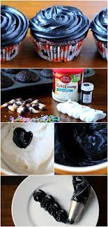 How To Make Black Icing Recipe Diy Cake Decorating Frosting Recipes Cupcake Cakes