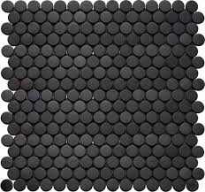 Black And White Penny Round Tile Penny Round Mosaic Tile Black Matte Penny Round Mosaic Penny Tiles Bathroom Penny Round Tiles
