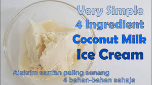 It typically consists of one or more scoops of ice cream topped with sauce or syrup and in some cases other toppings such as: Simple 4 Ingredient Coconut Milk Ice Cream Aiskrim Santan 4 Bahan Bahan Sahaja Youtube