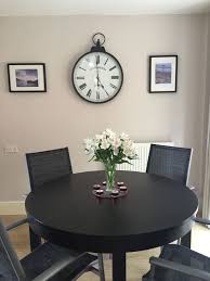 Dulux Gentle Fawn Giant Clock And Cornwall Prints By Dave Crocker Dining Room Ide Dining Room Colour Schemes Dining Room Colors Paint Colors For Living Room
