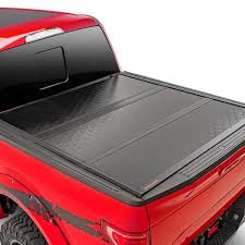 Ram 1500 2019, bakflip cs hard folding tonneau cover with rack system by bak®. Rough Country Ram 1500 New Generation Without Rambox 2019 Hard Tri Fold Tonneau Cover