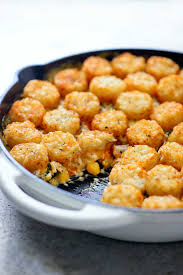 Calories 300, total fat 10g, saturated fat 0g, cholesterol 0mg, sodium 799mg, total carbohydrate 34g, dietary fiber 4g, protein 18g, vitamin a 0%dv, vitamin c 0%dv, calcium 0%dv. Tater Tot Chicken Pot Pie The Gunny Sack