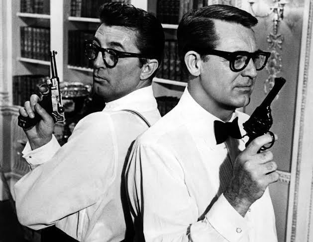 Robert Mitchum and Cary Grant - Photographic print for sale