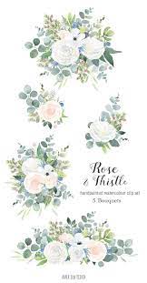 Floral Bouquet Clipart Watercolor Clip Art Flower Png Files Etsy Watercolor Flowers Clip Art Art Bundle