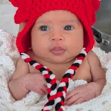 Baby Red Crab Crochet Earflap Hat/ Photo Prop