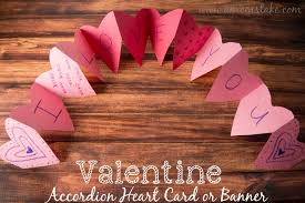 All the fun interaction of this card happens on the inside.check out the birth. How To Make An Easy Valentine Accordion Hearts Card This Is A Really Easy Homemade Valentine S Day Card To Mak Simple Valentine Heart Cards Homemade Valentines