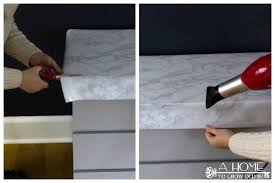 How To Makeover Your Ikea Malm Dresser With A Marble Top Laminate Furniture Makeover Ikea Furniture Makeover Ikea Malm Dresser