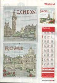 cross stitch london rome cuadros punto de cruz puntos basicos de bordado esquemas punto de cruz