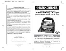 Black And Decker Smart Battery Charger Fault Vector Vec1087 A User S Manual