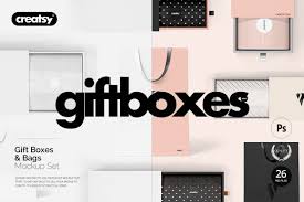 Check out our mockup gift box selection for the very best in unique or custom, handmade pieces from our art & collectibles shops. Gift Boxes And Bags Mockup Set Creative Photoshop Templates Creative Market