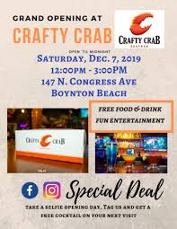 Crafty Crab Grand Opening 12 7 19 The Soul Of Miami