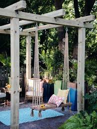 You should tamp down the ground where you plan to place the fire pit. How To Make A Simple Outdoor Swing Hgtv