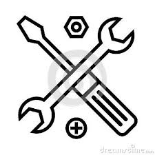 Technical Support Symbol Tools Line Icon Outline Vector Sign Linear Pictogram Isolated On White Logo Illustration Support Symbols Symbols Logo Illustration