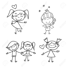 See more ideas about drawings, happy drawing, cute drawings. Hand Drawing Cartoon Happy Kids Playing Royalty Free Cliparts Vectors And Stock Illustration Image 22188626