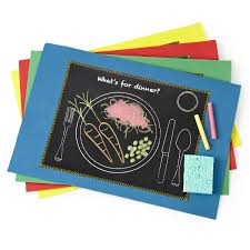Mealtime Chalkboard Placemats Table Place Mats Uncommongoods Think I Can Figure Out How To Make This Chalkboard Placemats Kids Chalkboard Placemats