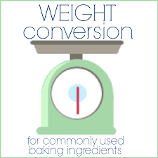 Weight Conversions For Baking Baking A Moment