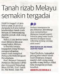 Tinjauan historis proses pembangunan malaysia perencanaan pembangunan negara malaysia negara ini merupakan negara yang sangat baik yang bisa mengembangkan perekonomiannya menjadi lebih berkembang. Tanah Rizab Melayu Semakin Tergadai Studocu