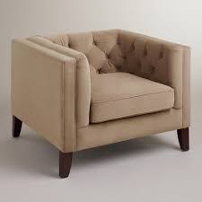 Mushroom Velvet Kendall Chair World Market This Could Be Great For Your Conversation Corner Chair And Ottoman Living Room Chairs Furniture