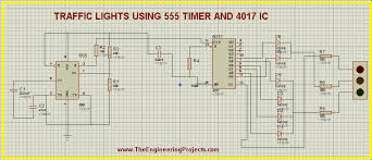 The 555 timer is a simple integrated circuit that can be used to make many different electronic circuits. Traffic Light Circuit Using 555 Timer In Proteus The Engineering Projects