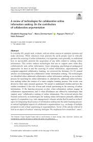 The ford contour svt was the taurus sho's little brother Pdf A Review Of Technologies For Collaborative Online Information Seeking On The Contribution Of Collaborative Argumentation