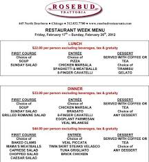 Chicago Restaurant Week Menus At Rosebud Restaurant Week Restaurant Rose Buds
