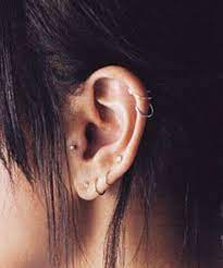 I Want This For My Right Ear But With A Conch And Only Studs Unique Ear Piercings Pretty Ear Piercings Gold Ear Cuff