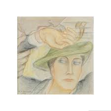 Portrait de la femme de l'artiste tapant à la machine by Pierre Klossowski 