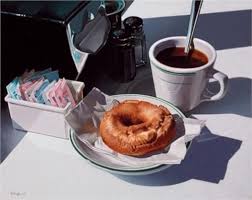 Coffee And Donut Ralph Goings Wikiart Org Coffee And Donuts Photorealism Food Painting