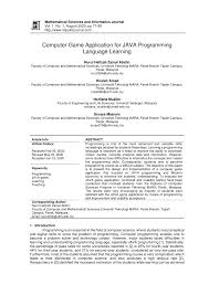 You know you want to study computer science. Pdf Computer Game Application For Java Programming Language Learning