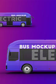 Electric Bus Mockup In 2020 Bus Mockup Hyundai