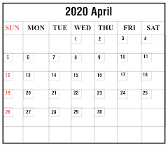 Download free printable 2020 calendar with malaysia holidays pdf and customize template as you like. Printable April 2020 Calendar Pdf Free Template