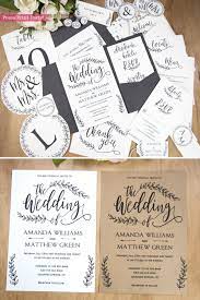 Rustic Wedding Invitation Bundle Boho Wedding Printable Etsy Wedding Invitations Rustic Wedding Invitation Templates Rustic Wedding Invitations