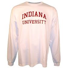 Longsleeve White Indiana University T Shirt